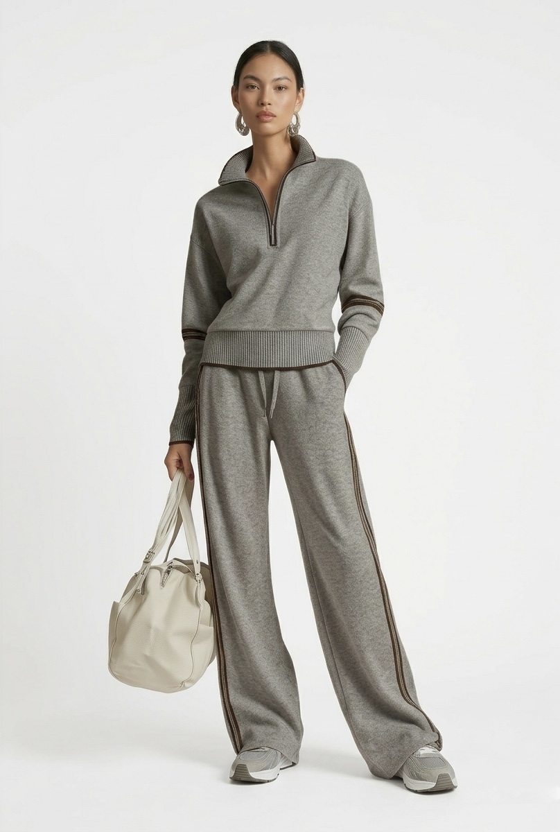 Half Zip Cable Knit Oversized Sweatshirt